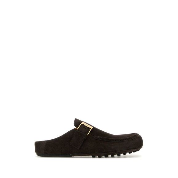 Tod's Women Dark Brown Suede Slippers